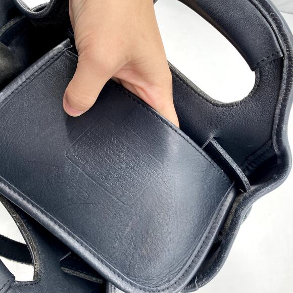 Vintage Coach Black Leather Convertible Backpack Bag 9994 - Picture 7 of 8